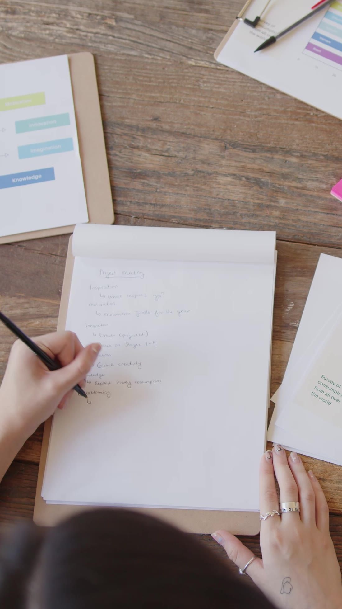 A hand writing a personal letter